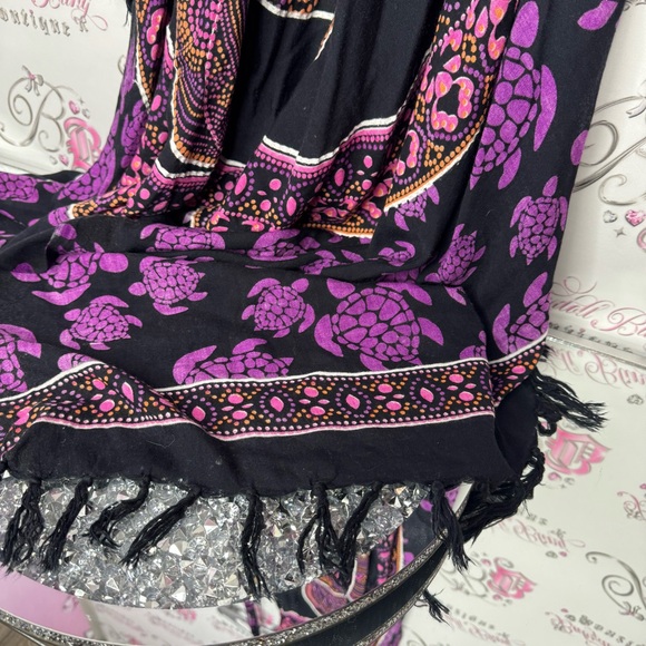 Vest coverup beach Hawaii turtle π’ sequins sparkly silver one size fits all - Picture 14 of 15